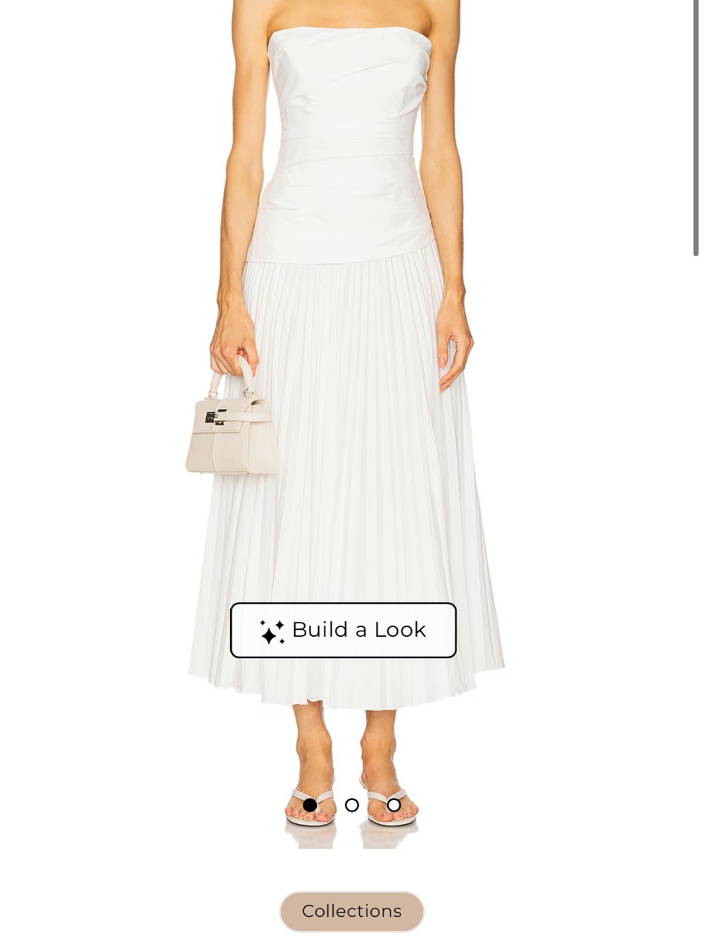 SIMKHAI Ivory Women’s Strapless Dress - Size 10